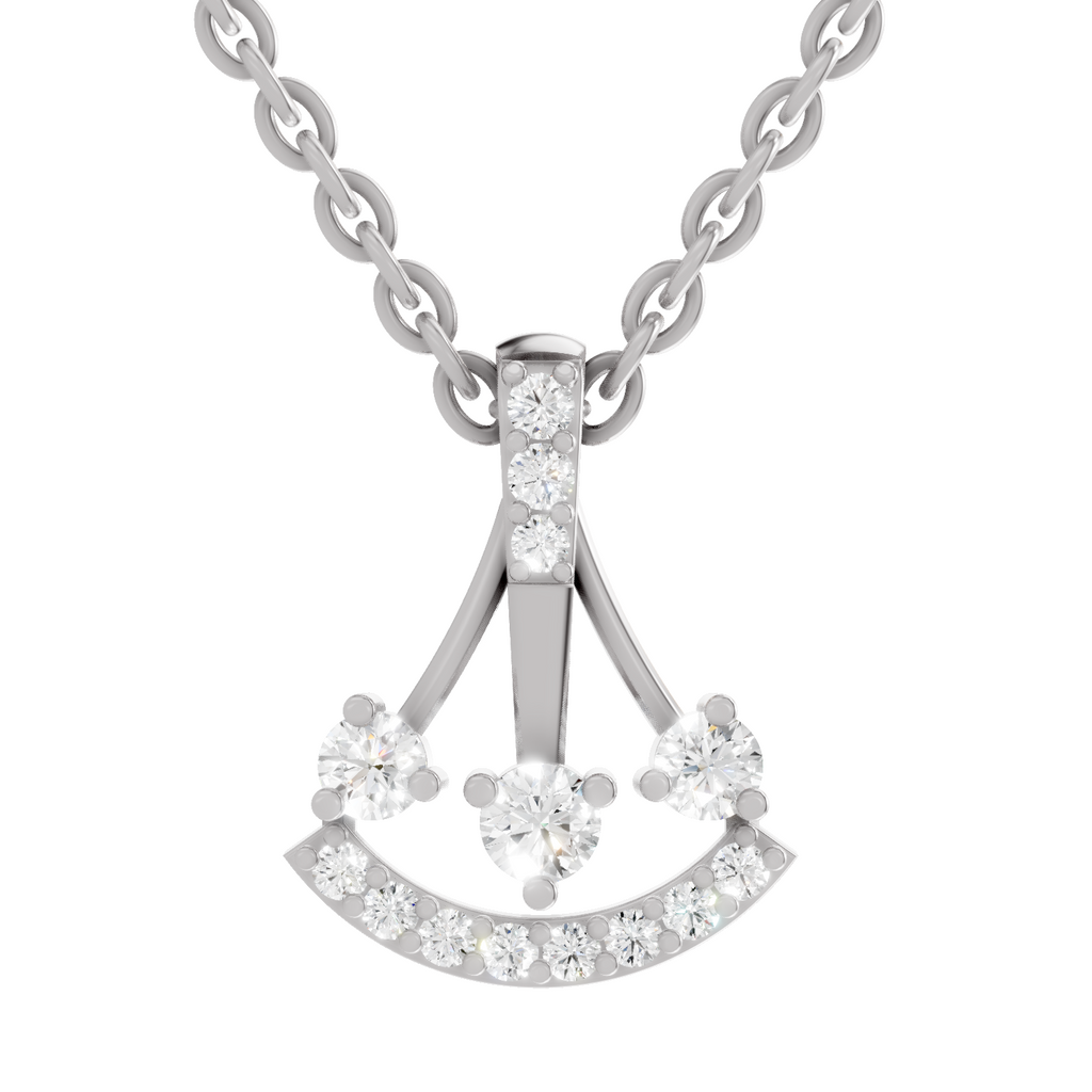 0.31 Carat Lab Grown Diamond Celestial Arc Pendant in 14K