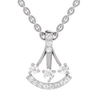 0.31 Carat Lab Grown Diamond Celestial Arc Pendant in 14K