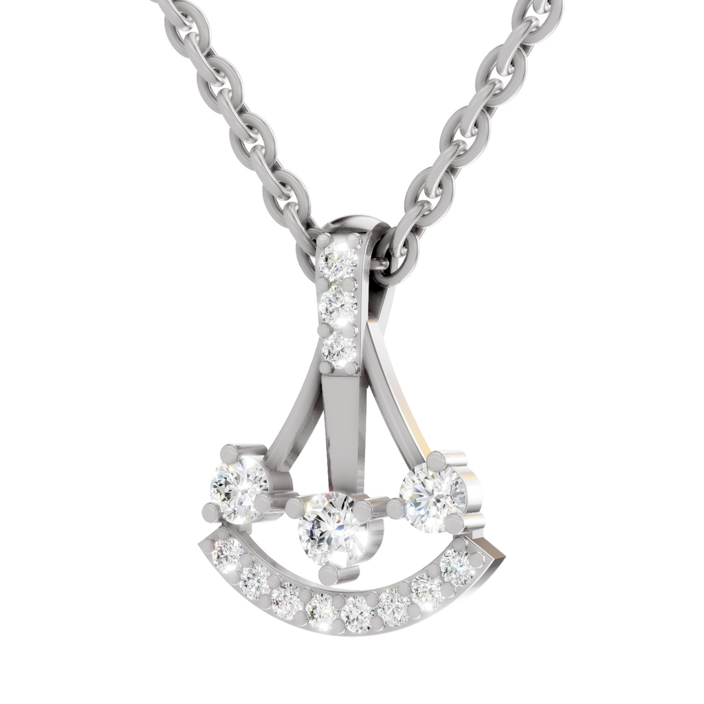 0.31 Carat Lab Grown Diamond Celestial Arc Pendant in 14K