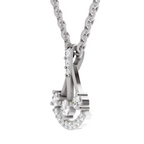 0.31 Carat Lab Grown Diamond Celestial Arc Pendant in 14K