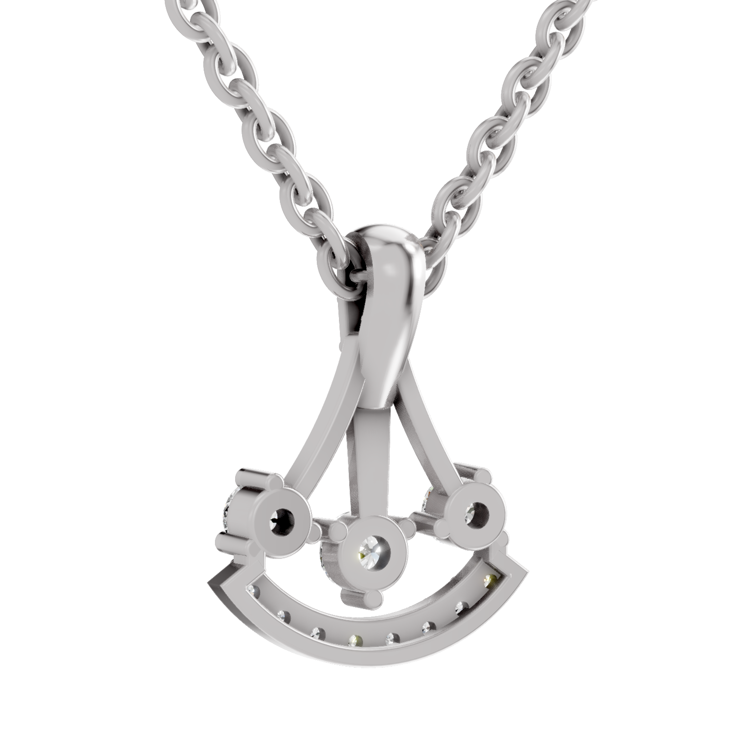 0.31 Carat Lab Grown Diamond Celestial Arc Pendant in 14K