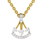 0.31 Carat Lab Grown Diamond Celestial Arc Pendant in 14K