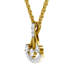 0.31 Carat Lab Grown Diamond Celestial Arc Pendant in 14K