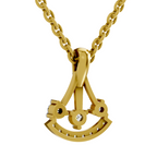 0.31 Carat Lab Grown Diamond Celestial Arc Pendant in 14K