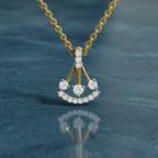 0.31 Carat Lab Grown Diamond Celestial Arc Pendant in 14K
