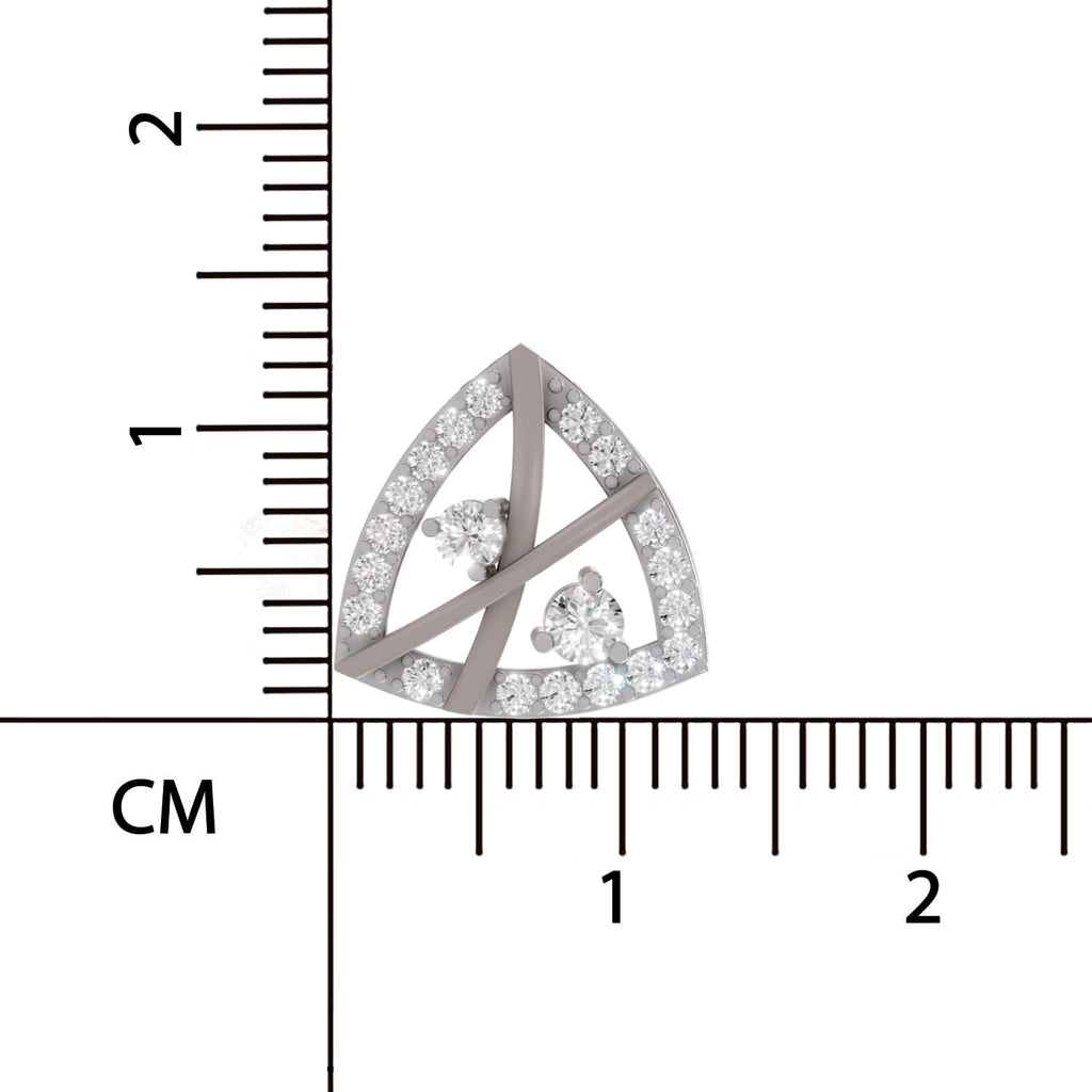 0.29 Carat Lab Grown Diamond Trinity Spark Pendant in 14K
