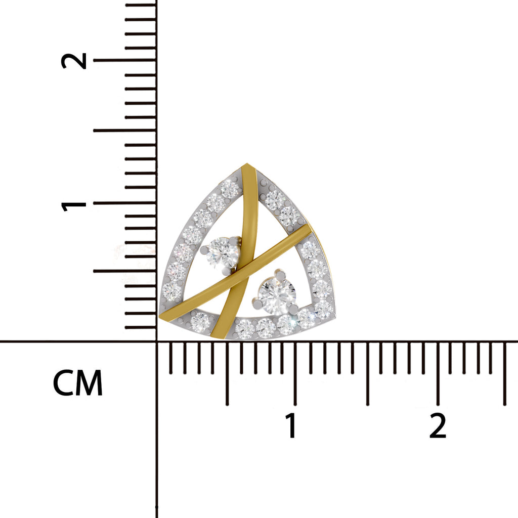 0.29 Carat Lab Grown Diamond Trinity Spark Pendant in 14K