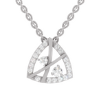 0.29 Carat Lab Grown Diamond Trinity Spark Pendant in 14K