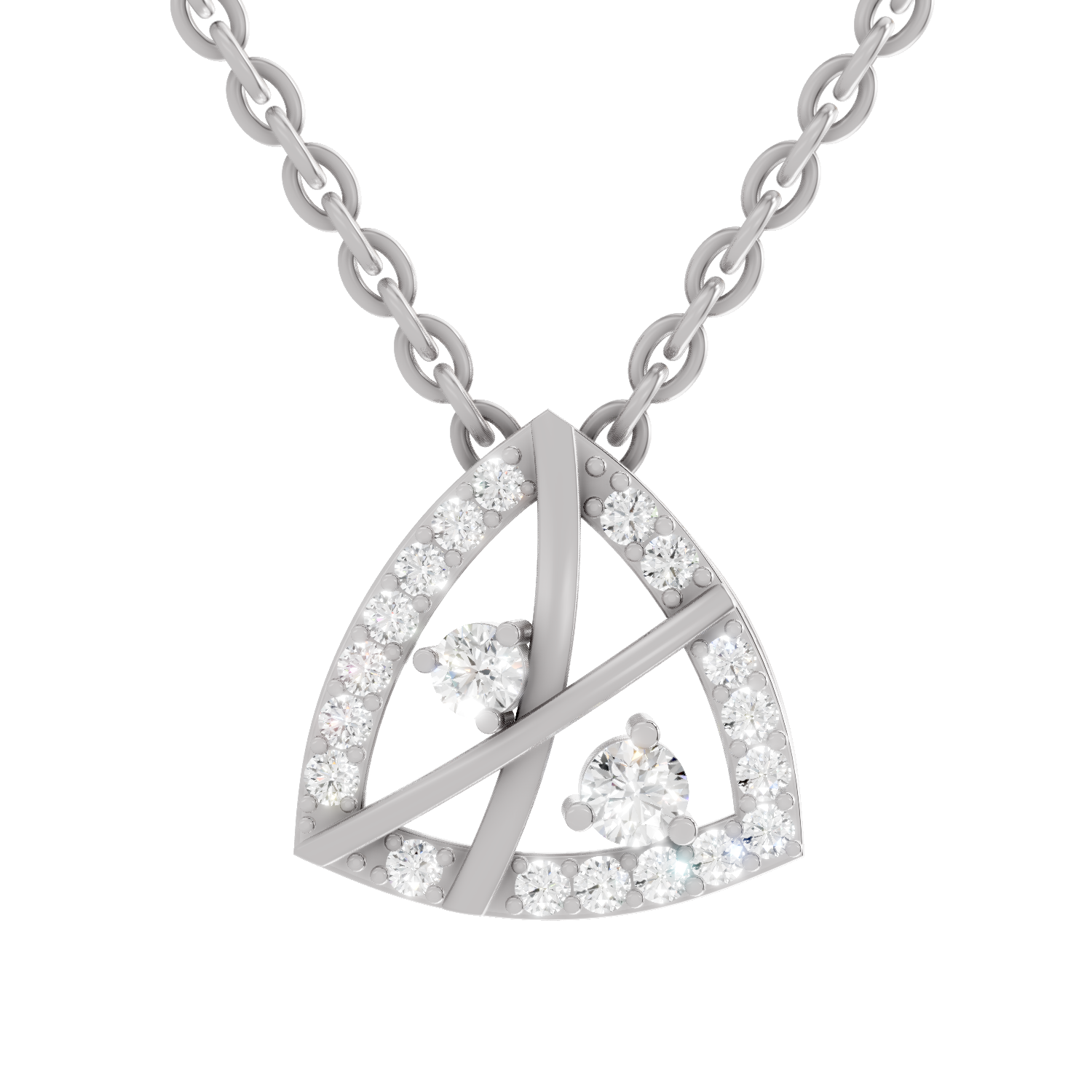 0.29 Carat Lab Grown Diamond Trinity Spark Pendant in 14K