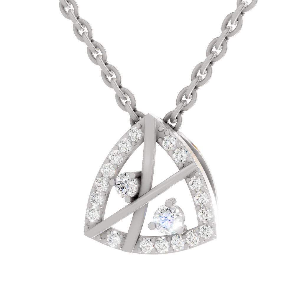 0.29 Carat Lab Grown Diamond Trinity Spark Pendant in 14K