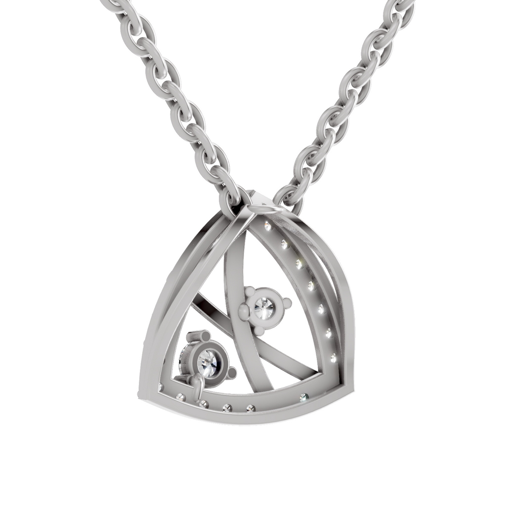 0.29 Carat Lab Grown Diamond Trinity Spark Pendant in 14K