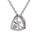 0.29 Carat Lab Grown Diamond Trinity Spark Pendant in 14K