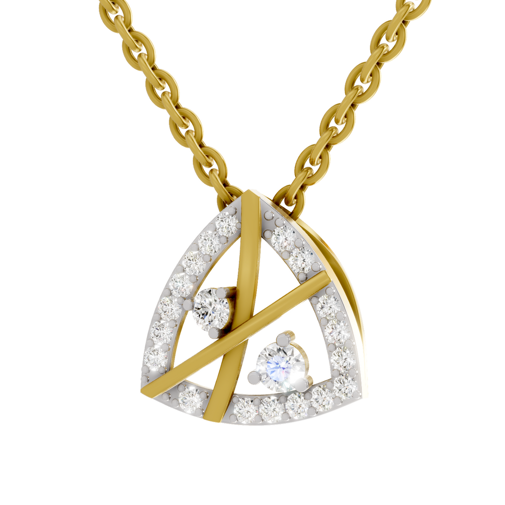 0.29 Carat Lab Grown Diamond Trinity Spark Pendant in 14K