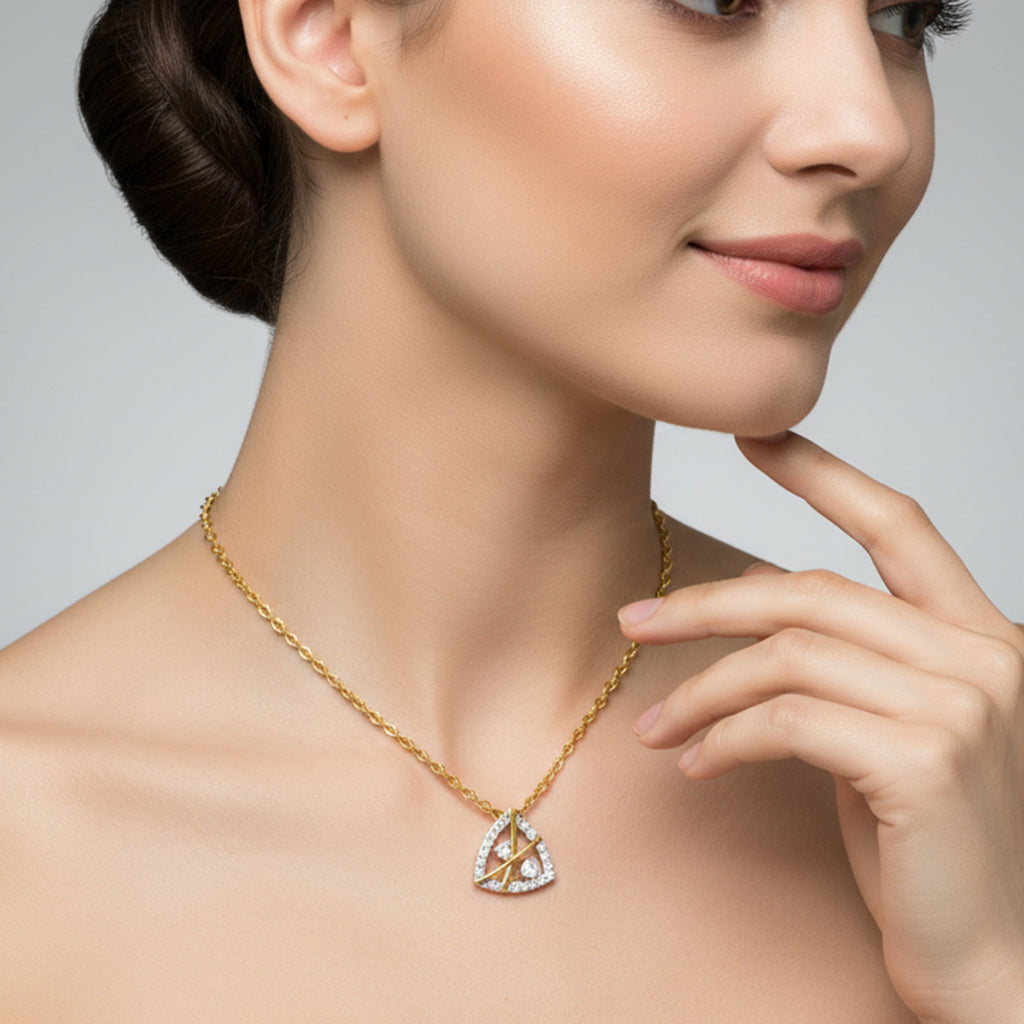 0.29 Carat Lab Grown Diamond Trinity Spark Pendant in 14K