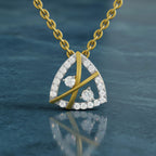 0.29 Carat Lab Grown Diamond Trinity Spark Pendant in 14K