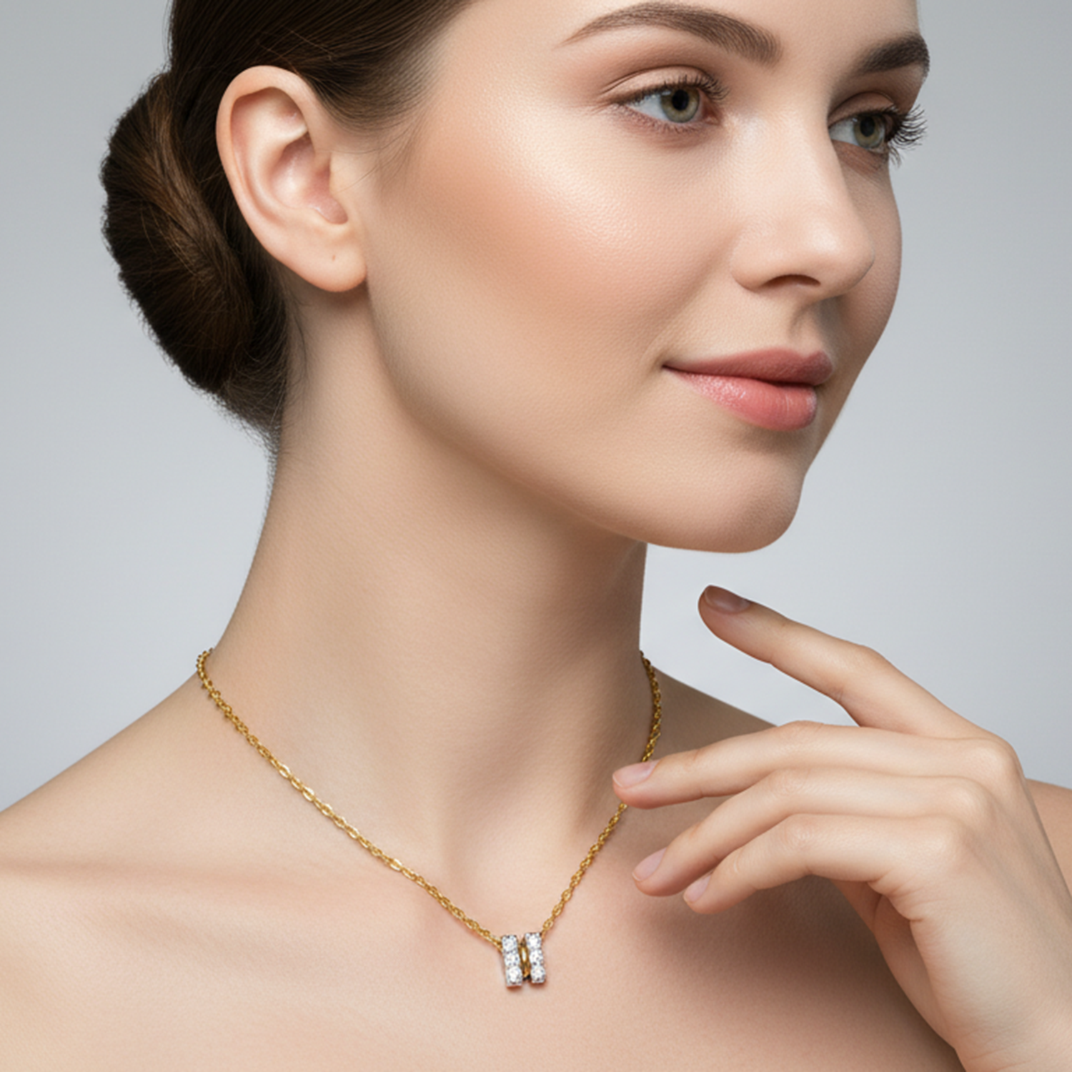 0.23 Carat Twogether Pendant Lab Grown Diamond in 14K Gold
