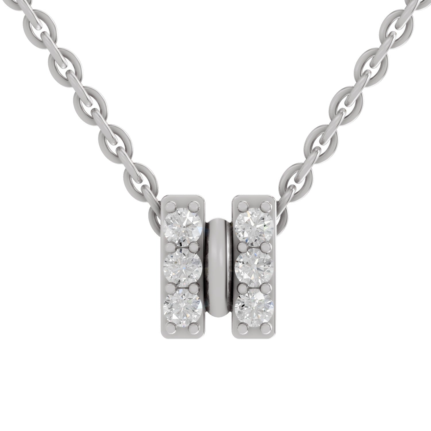 0.23 Carat Twogether Pendant Lab Grown Diamond in 14K Gold