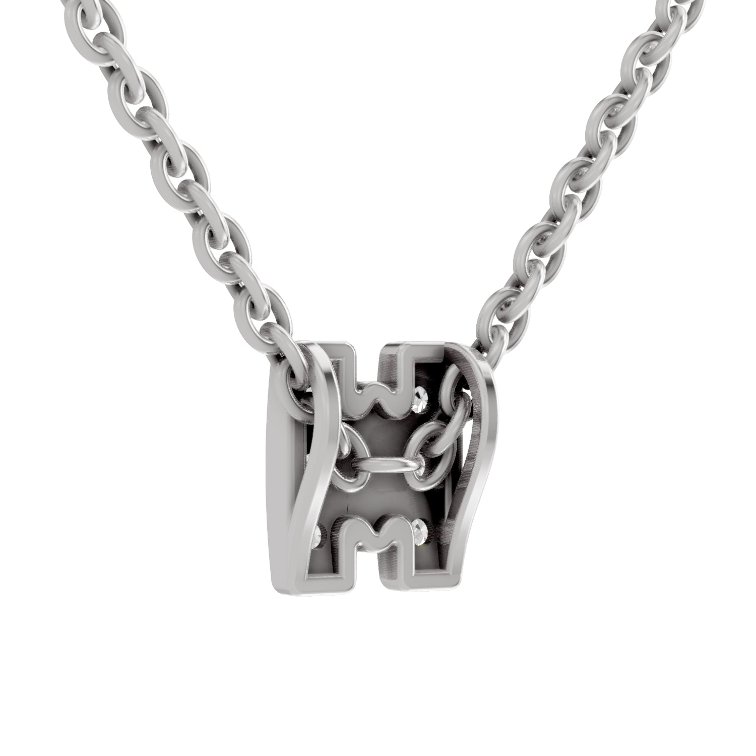 0.23 Carat Round Shape Twogether Pendant | 14K White Gold