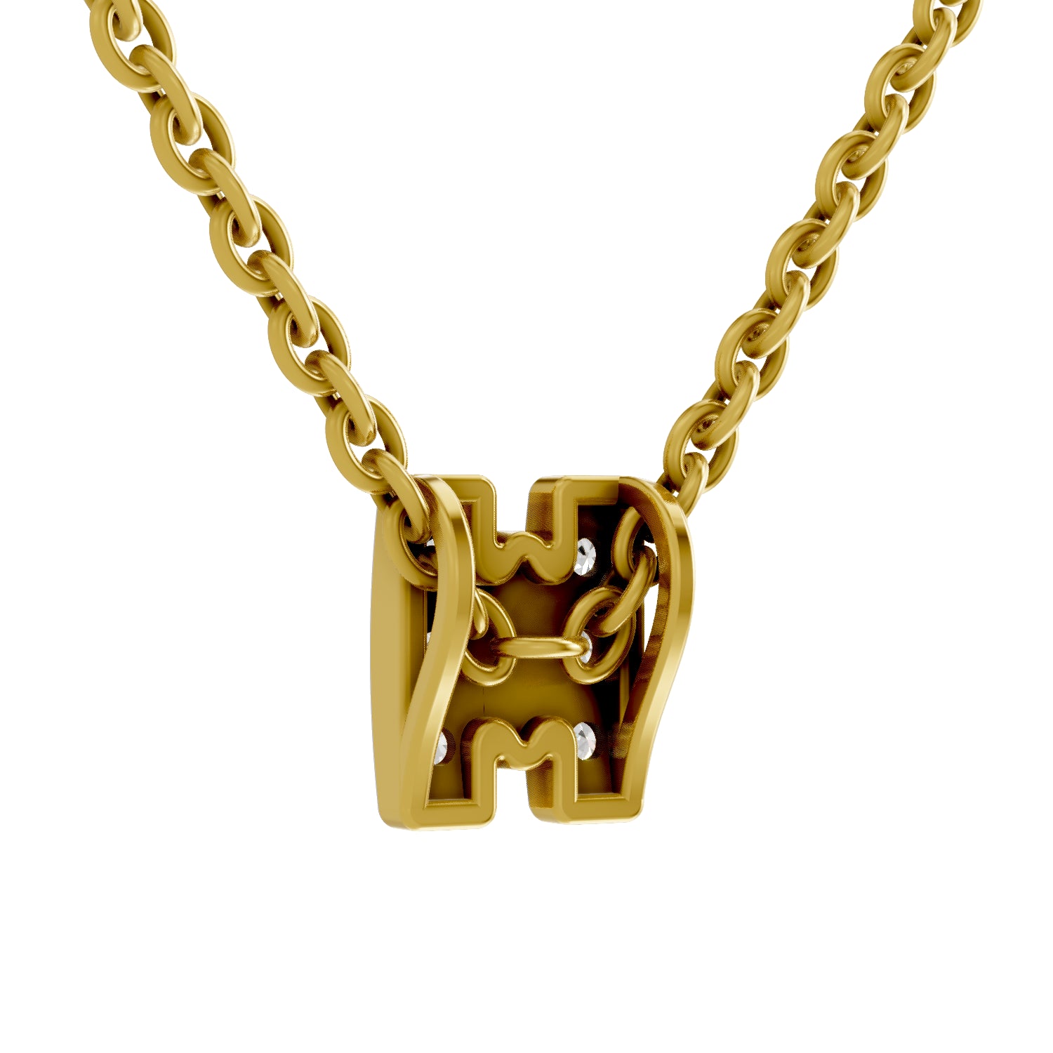 0.23 Carat Round Shape Twogether Pendant | 14K Yellow Gold