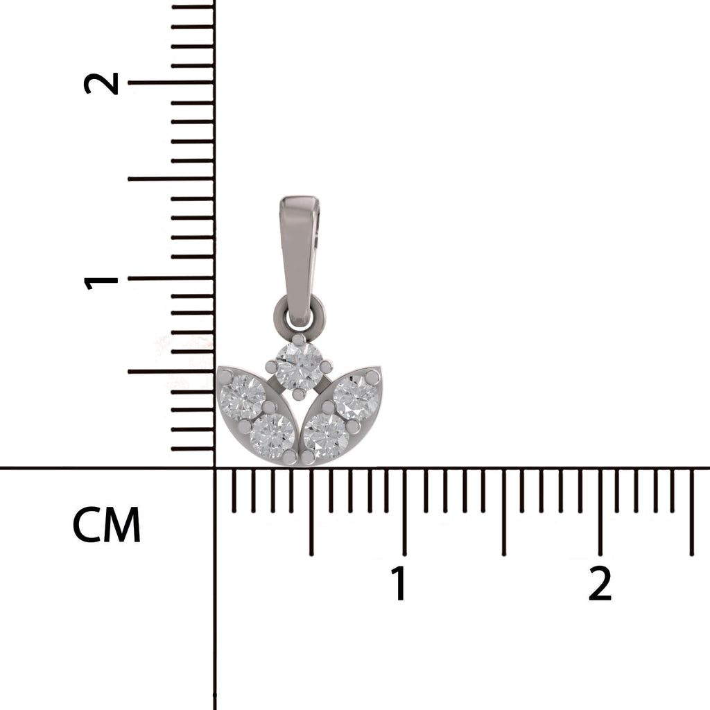 0.25 Carat Lab Grown Diamond Trinity Bloom Pendant in 14K