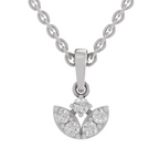 0.25 Carat Lab Grown Diamond Trinity Bloom Pendant in 14K