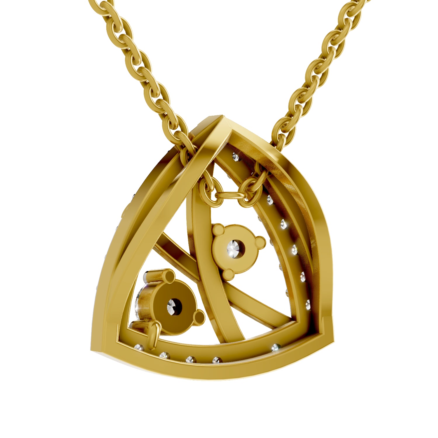 0.29 Carat| 925 Sterling Silver Gold Plated Fashion Pendant Necklace