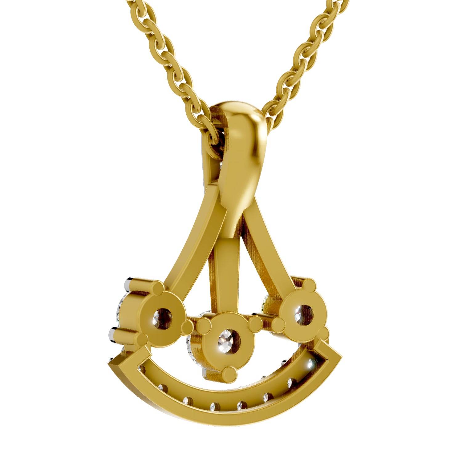 0.31 Carat| 925 Sterling Silver Gold Plated Fashion Pendant Necklace