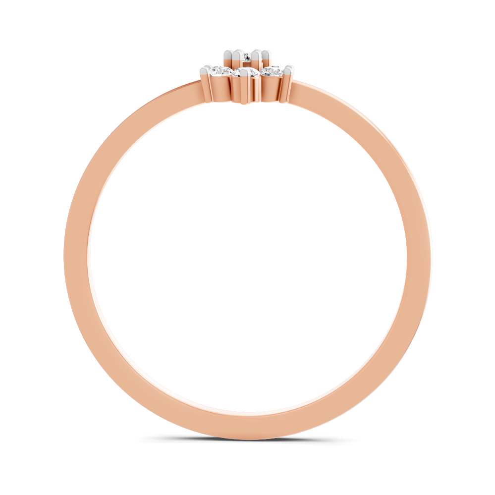 Sparkles Lab Grown Diamond 0.13 Celestial Bloom Ring| 14K Rose Gold