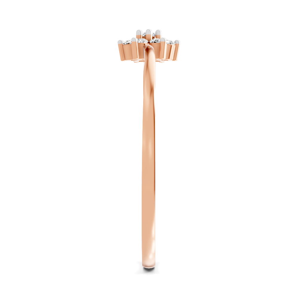 Sparkles Lab Grown Diamond 0.13 Celestial Bloom Ring| 14K Rose Gold