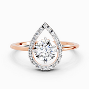 0.70 Carat Round Shape Diamond Ring | 14K Rose Gold