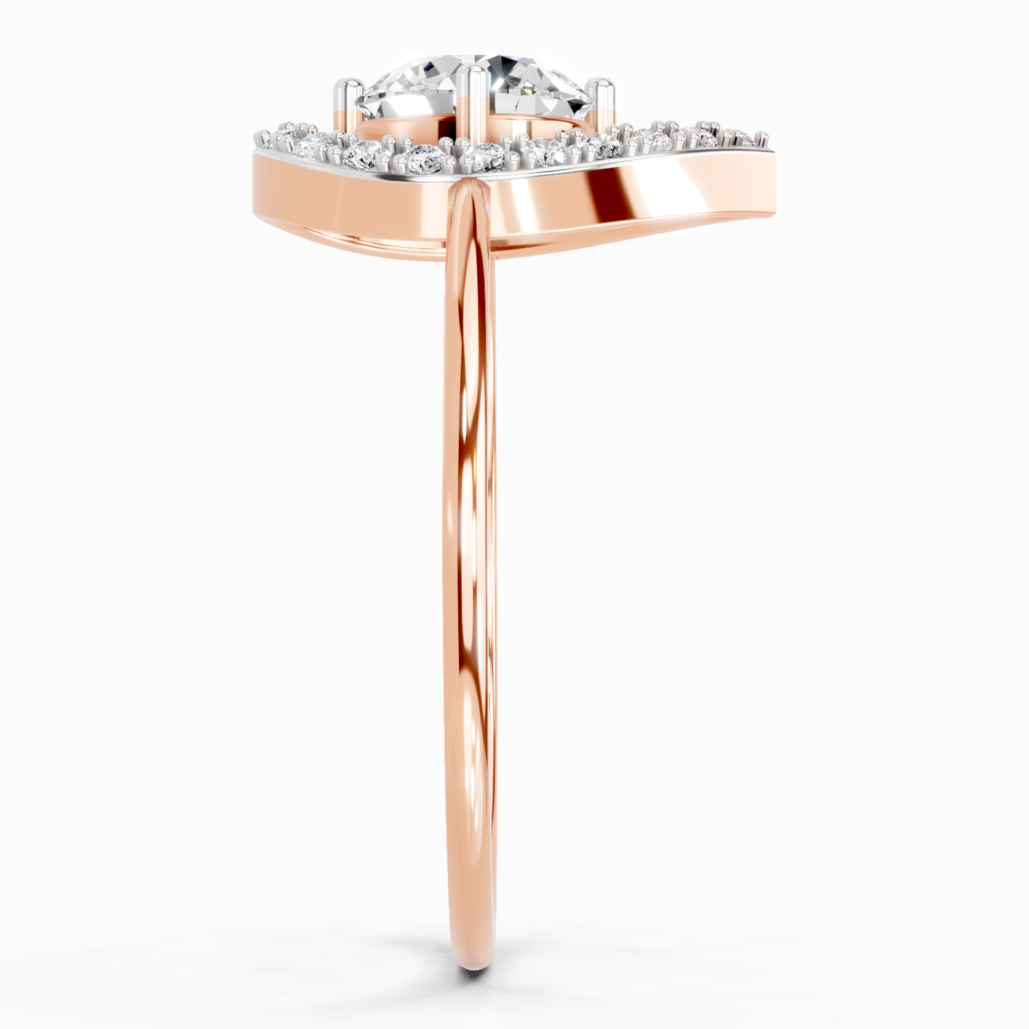 0.70 Carat Round Shape Diamond Ring | 14K Rose Gold