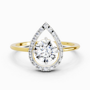 0.70 Carat Round Shape Diamond Ring | 14K Yellow Gold