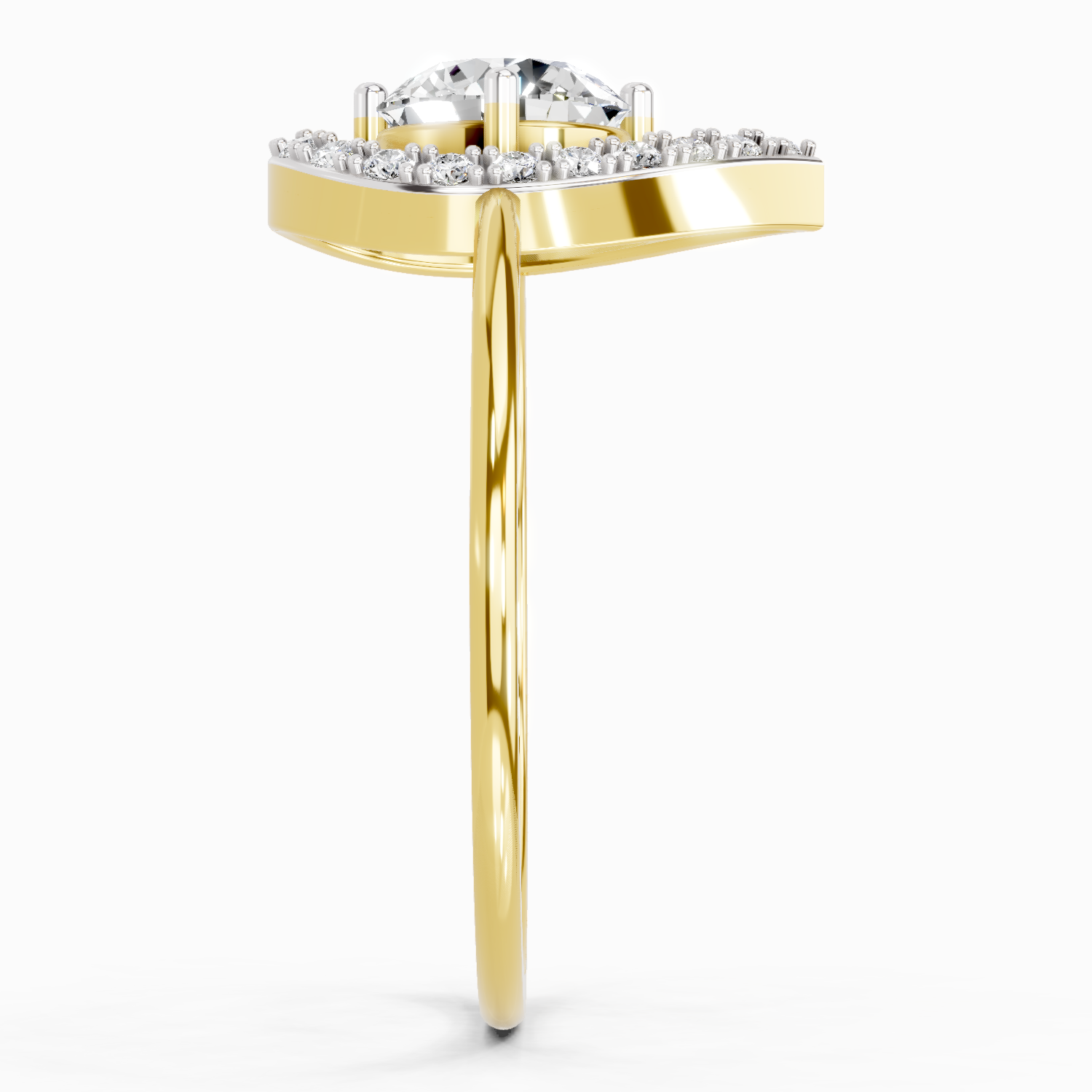 0.70 Carat Round Shape Diamond Ring | 14K Yellow Gold