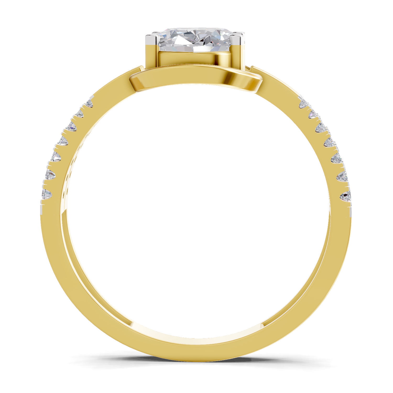 1.39 Carat Celeste Oval Promise  Engagement Ring | 14K Yellow Gold
