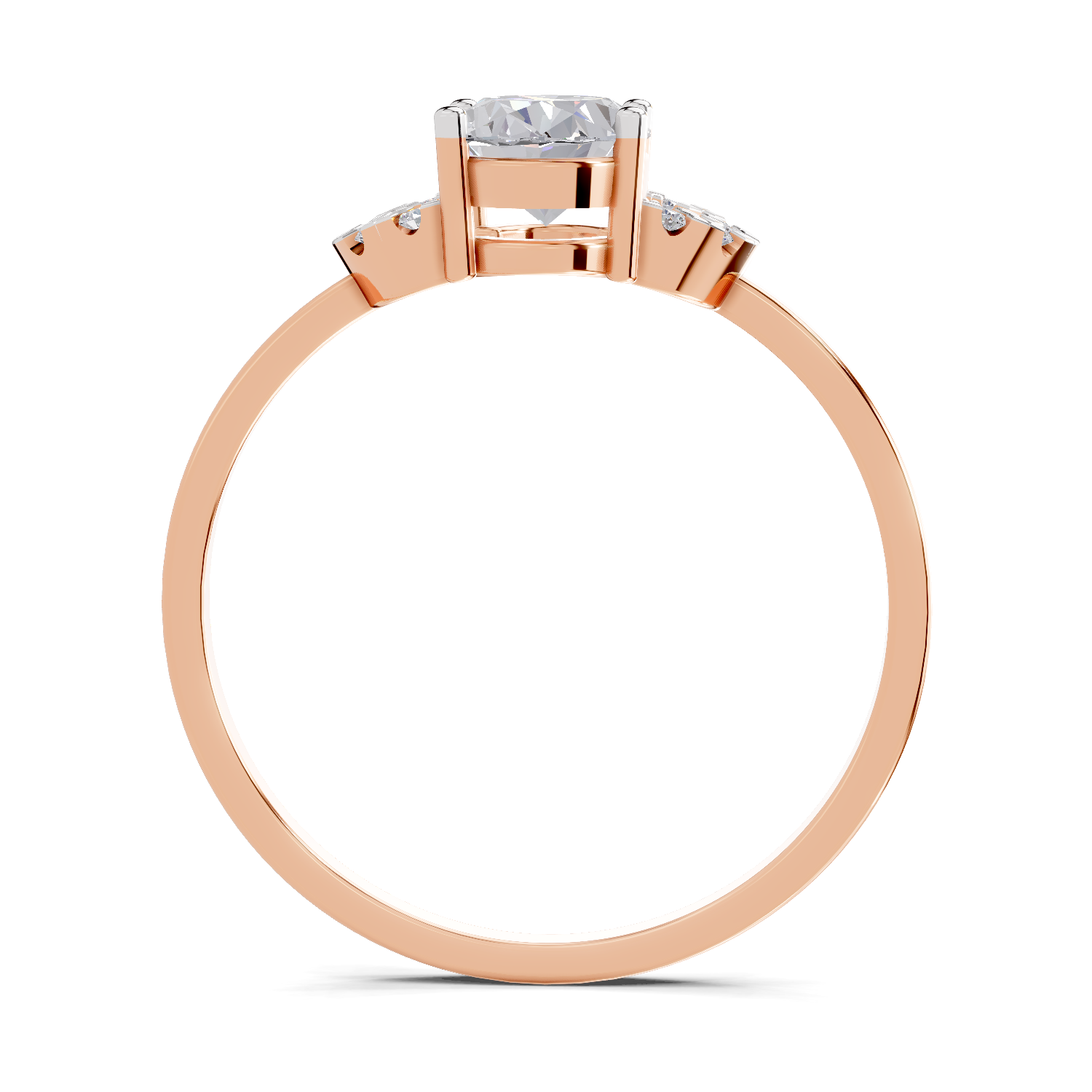 1.11 Carat Lunar Halo Promise  Engagement Ring | 14K Rose Gold