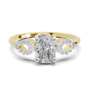 1.07 Carat Oval Shape Engagement Ring | 14K Yellow Gold