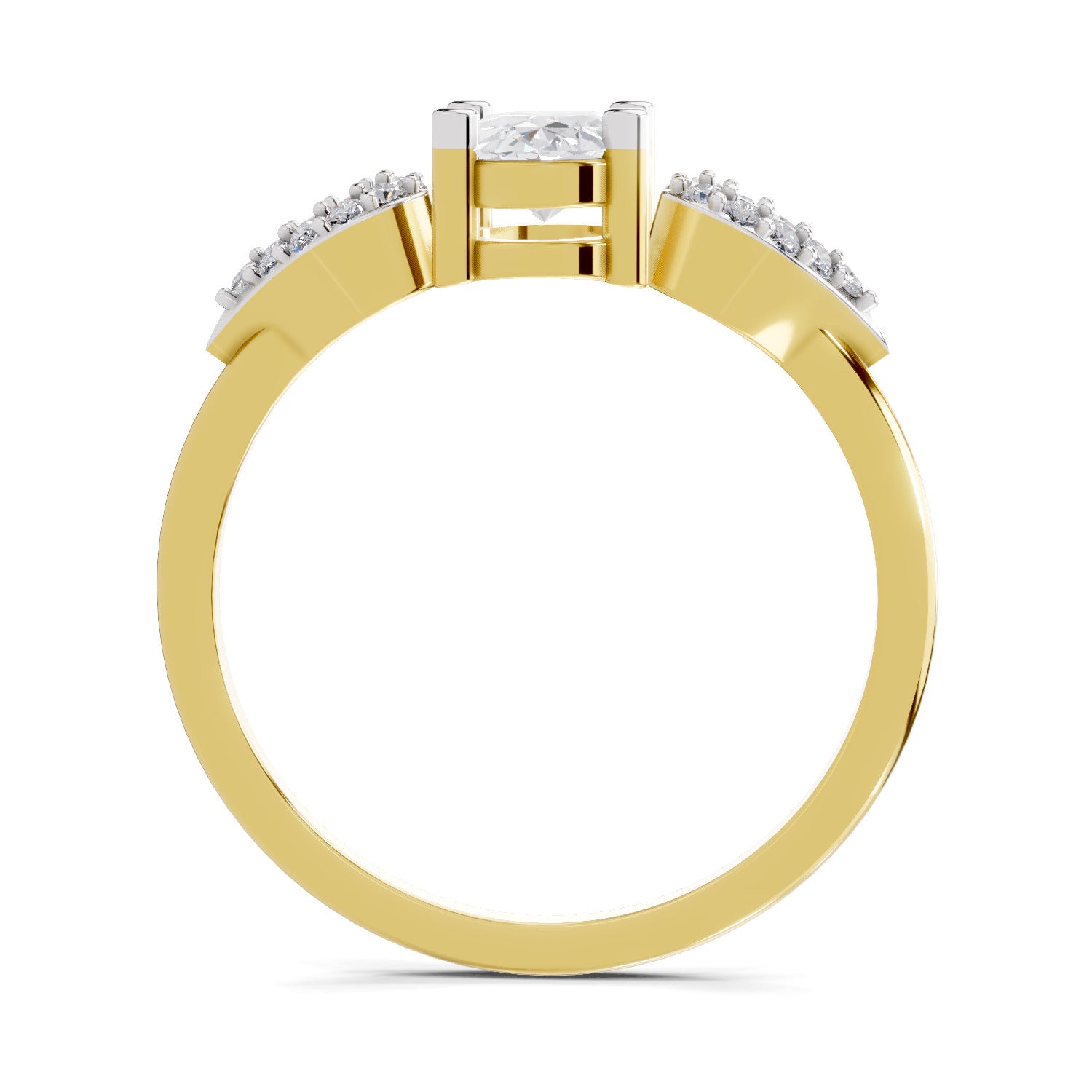 1.07 Carat Oval Shape Engagement Ring | 14K Yellow Gold