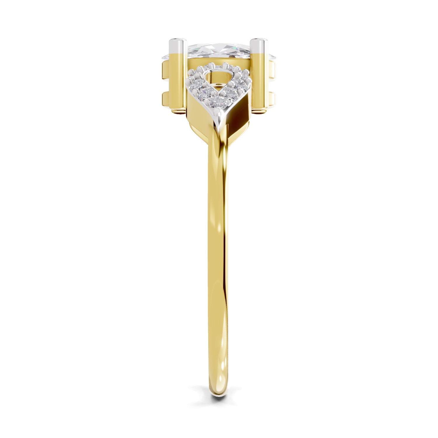 1.07 Carat Oval Shape Engagement Ring | 14K Yellow Gold