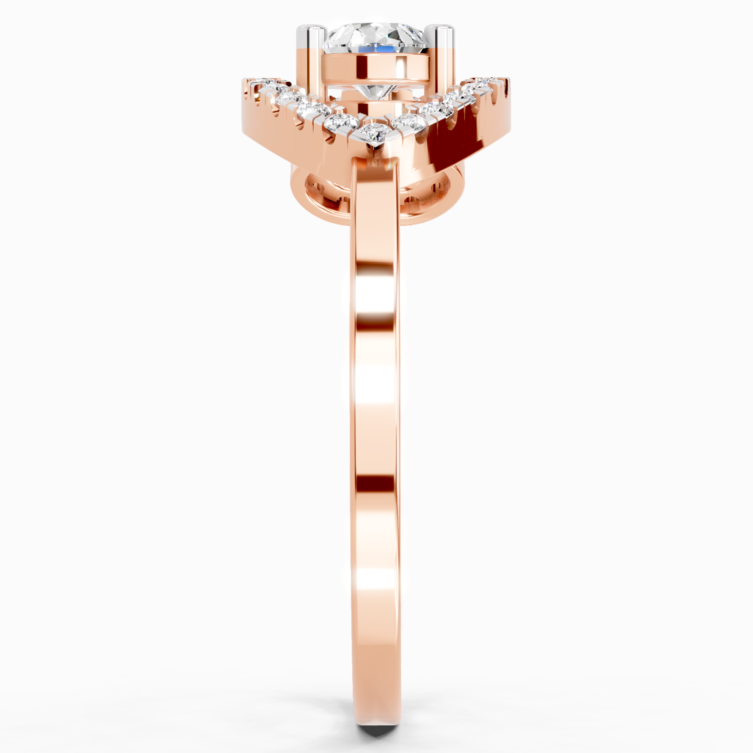 0.43 Carat Pear Shape Diamond Ring | 14K Rose Gold