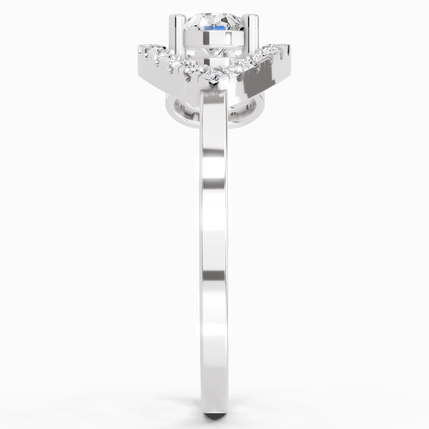 0.43 Carat Pear Shape Diamond Ring | 14K White Gold