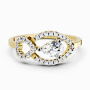0.43 Carat Pear Shape Diamond Ring | 14K Yellow Gold