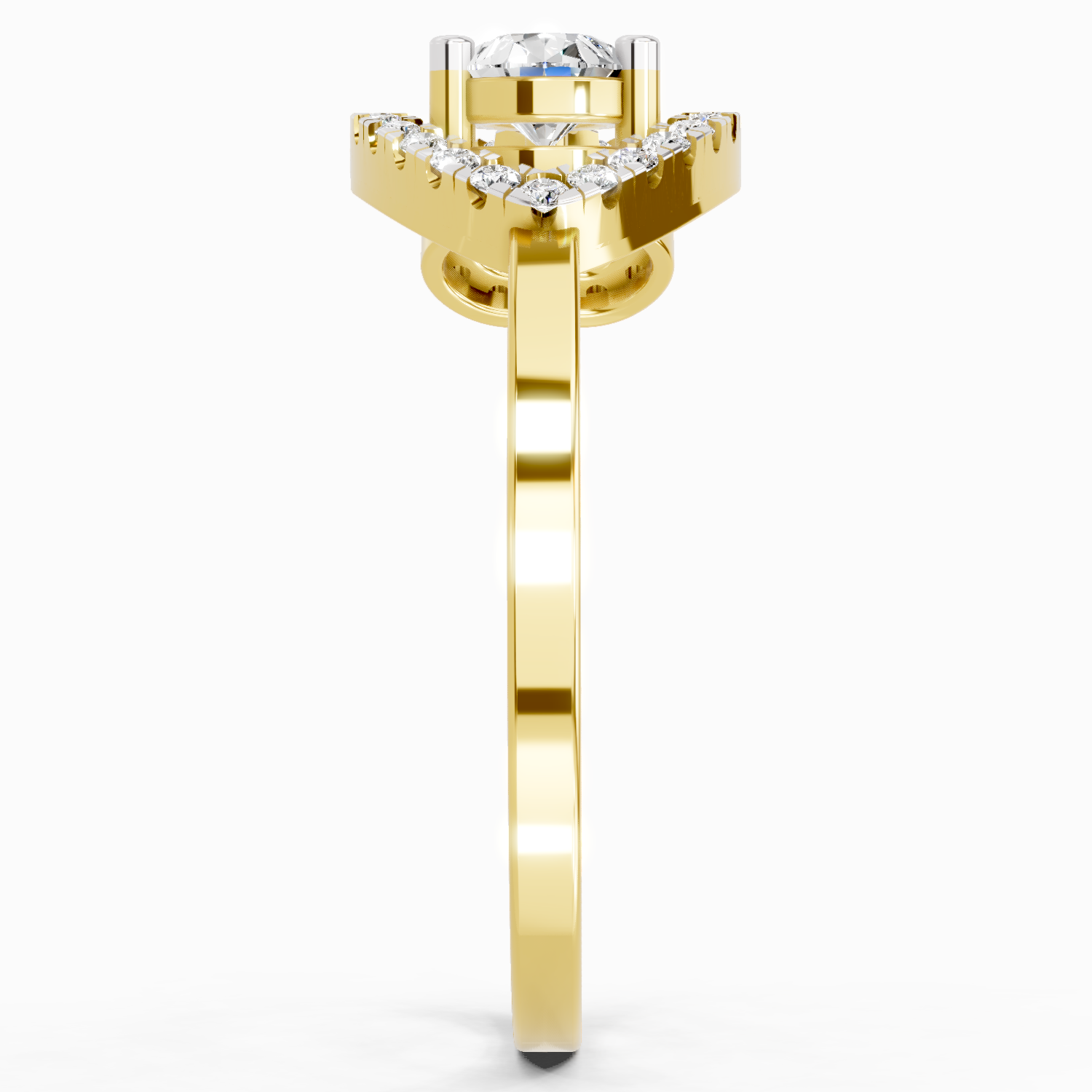 0.43 Carat Pear Shape Diamond Ring | 14K Yellow Gold