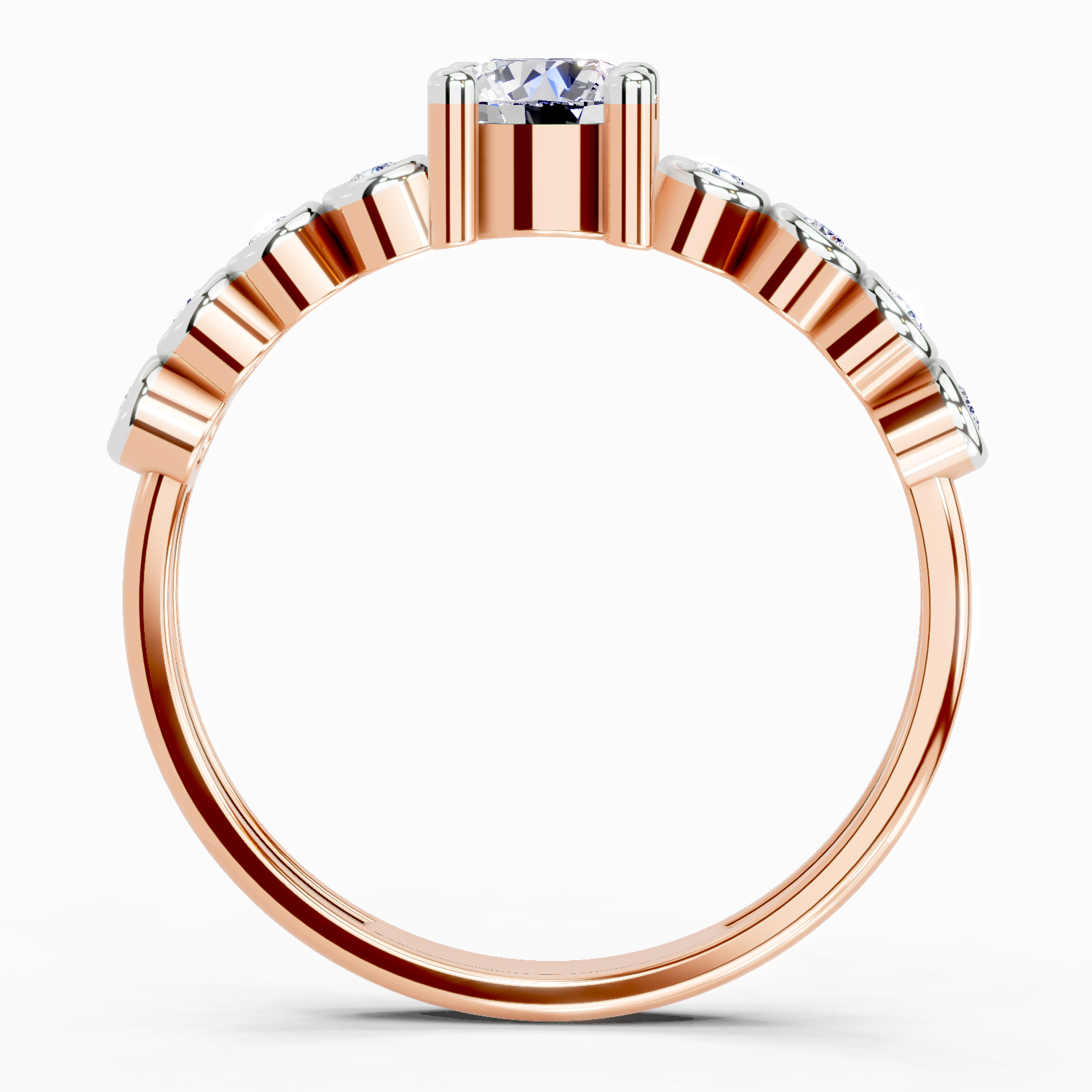 0.55 Carat Round Shape Diamond Ring | 14K Rose Gold