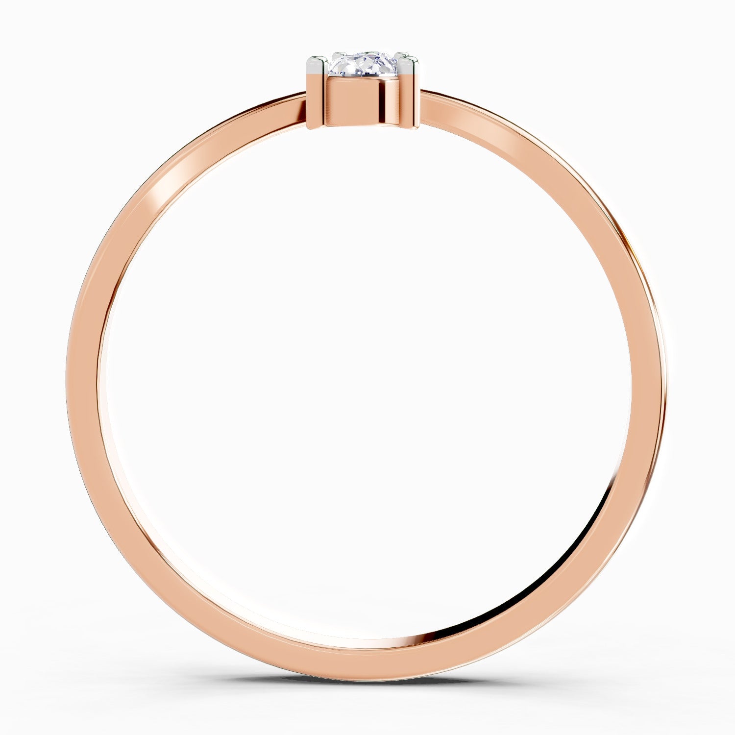 Sparkles Lab Grown Diamond 0.23 Carat Pear Shape Ring| 14K Rose Gold