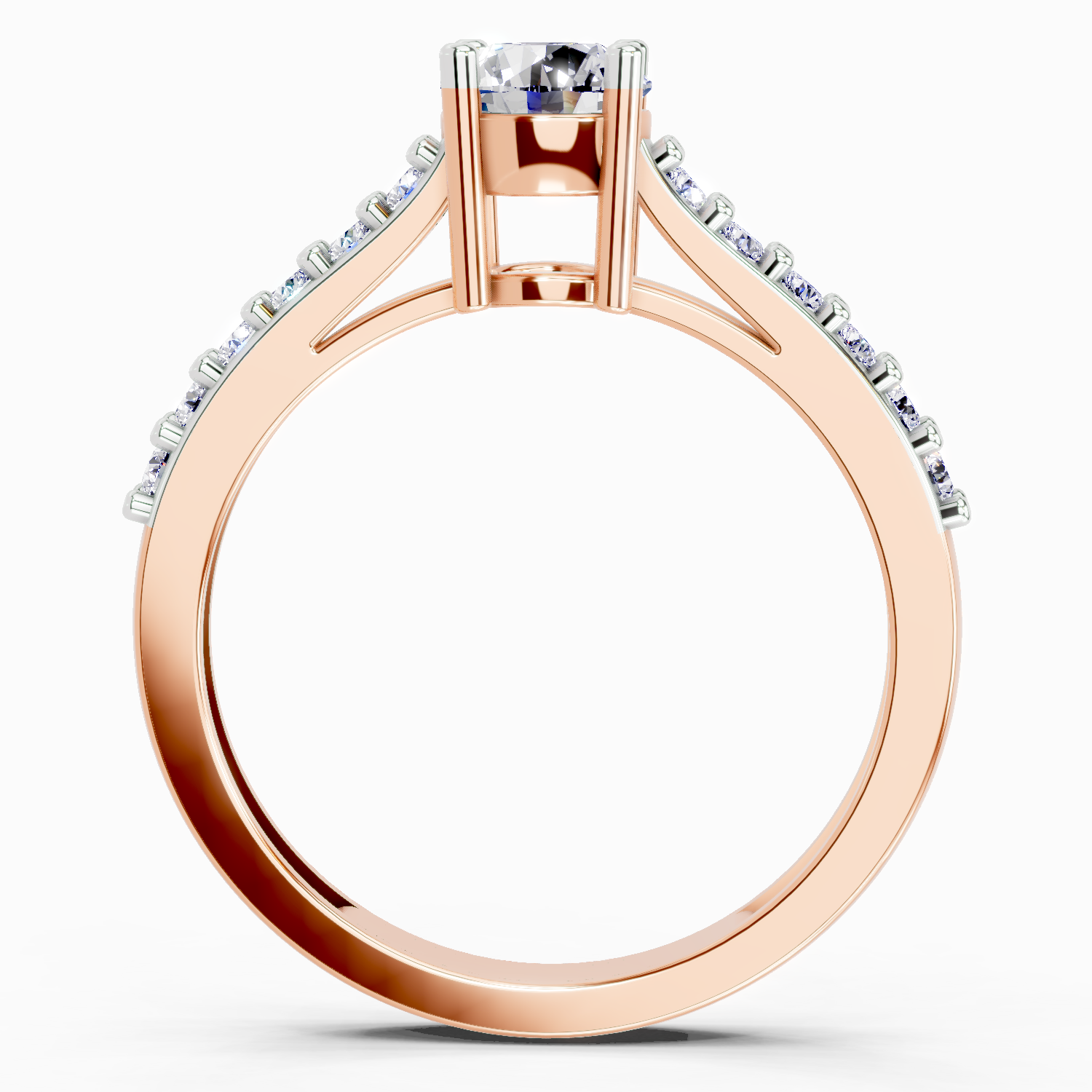 0.75 Ct Round Shape Diamond Solitaire Ring | 14K Rose Gold