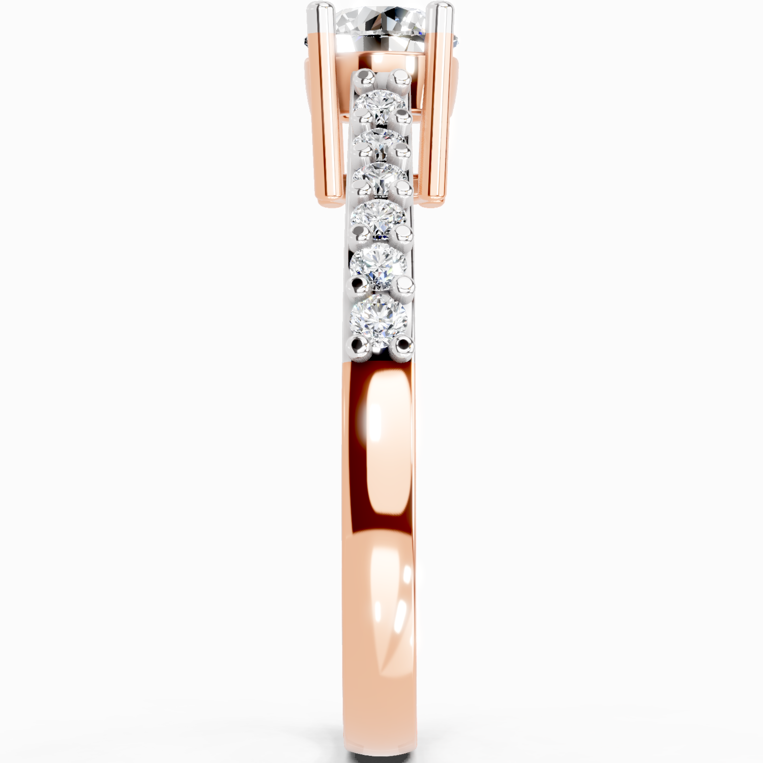 0.75 Ct Round Shape Diamond Solitaire Ring | 14K Rose Gold
