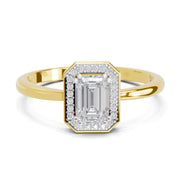 0.68 Carat Emerald Cut Engagement Ring | 14K Yellow Gold