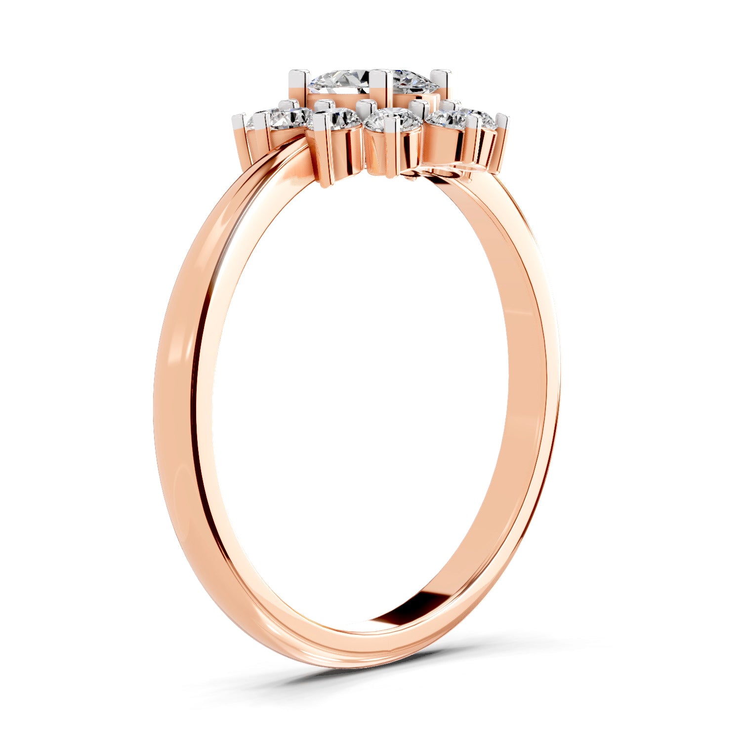 0.88 Carat Oval Shape Engagement Ring | 14K Rose Gold