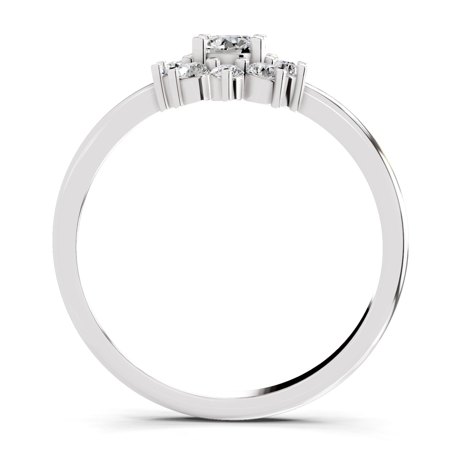 Sparkles 0.88 Carat Oval Shape Engagement Ring | 14K White Gold