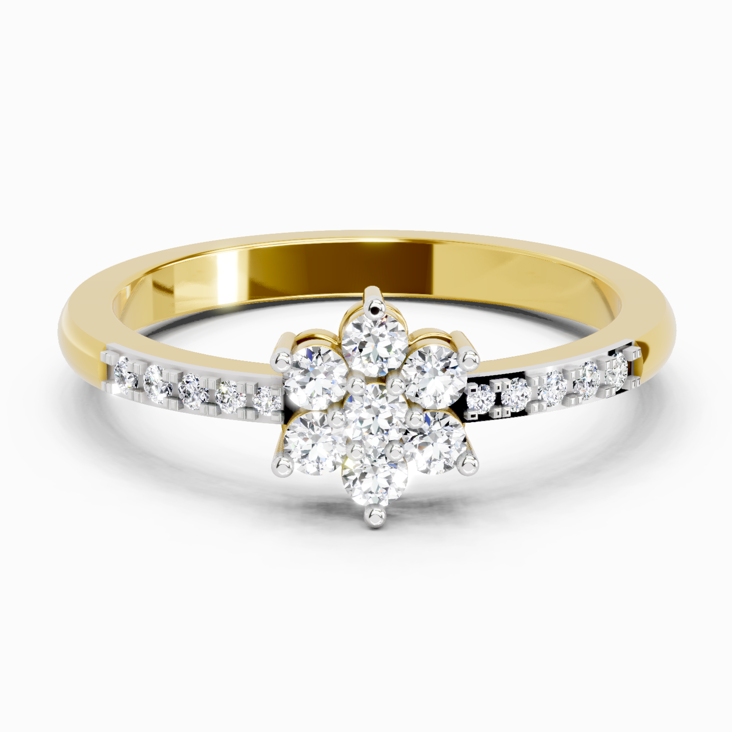 0.33 Ct Flower | 14K Yellow Gold